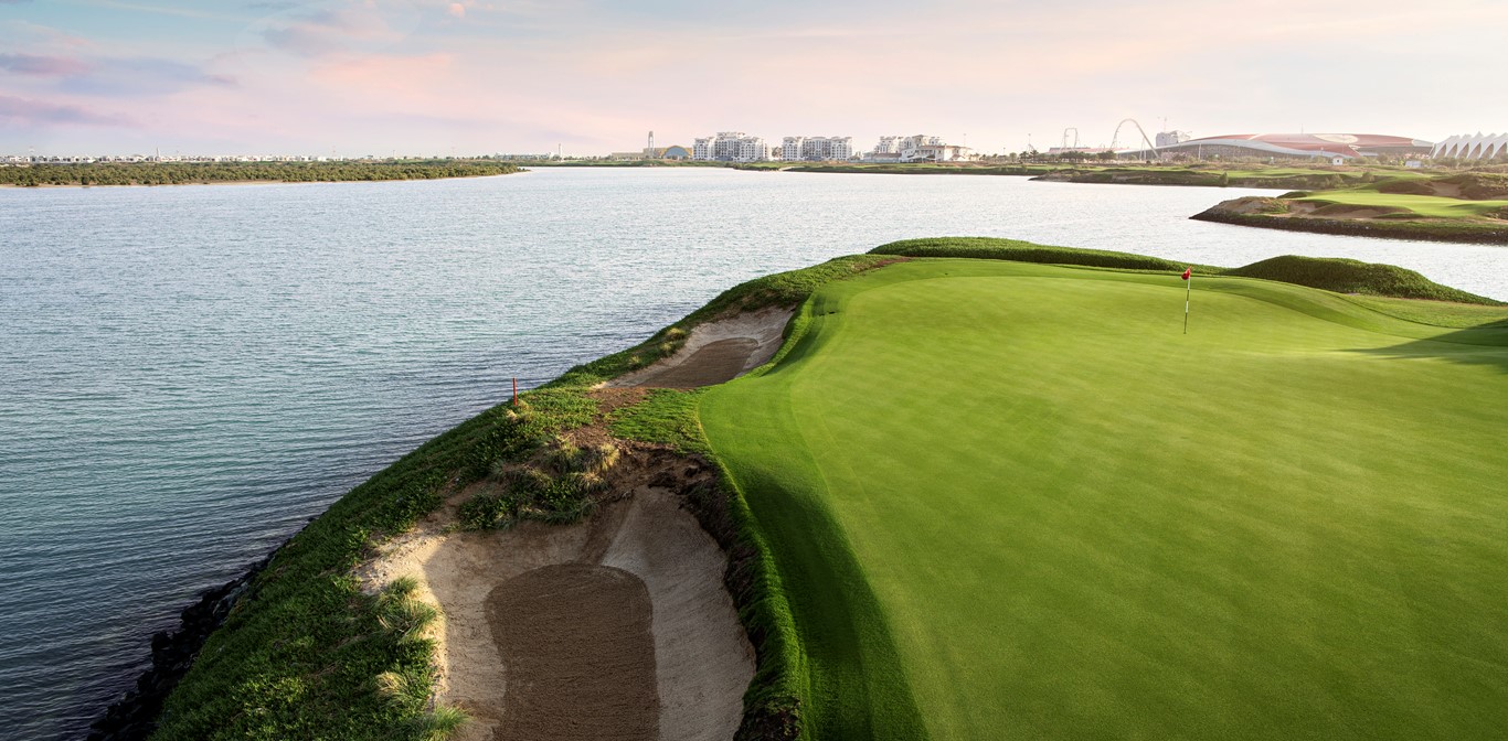 Yas Acres Golf & Country Club beside the water